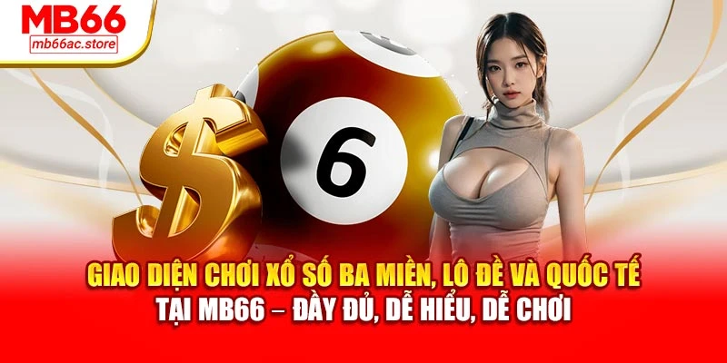Giao diện chơi xổ số ba miền, lô đề và quốc tế tại MB66 – đầy đủ, dễ hiểu, dễ chơi