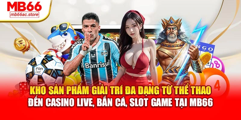 Giới Thiệu MB66 – Nền Tảng Cược Được Yêu Thích Hiện Nay 2 Kho sản phẩm giải trí đa dạng từ thể thao đến casino live, bắn cá, slot game tại MB66